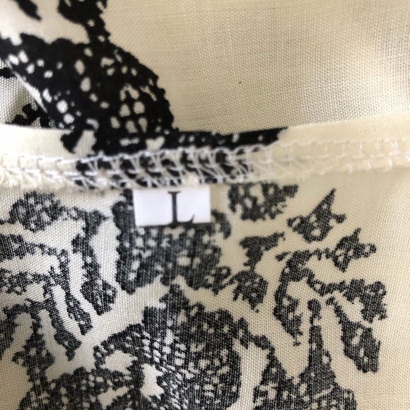 🎄 Swim kimono SZ L long black/cream NWOT - Picture 5 of 8